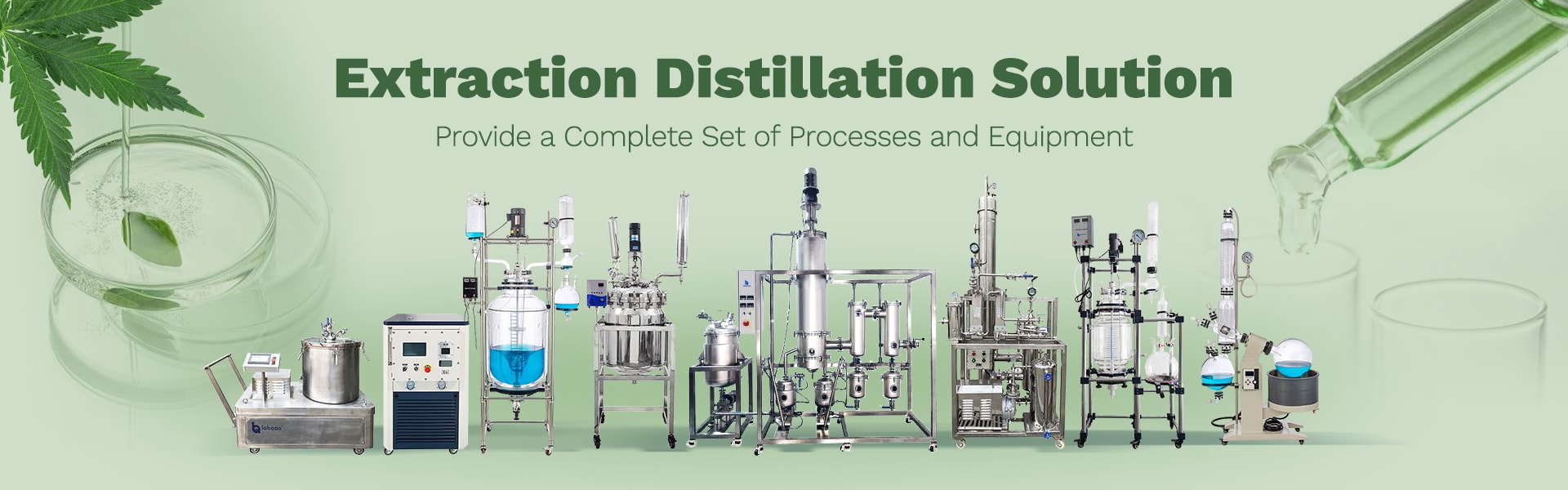 banner of extraction distillation equipment