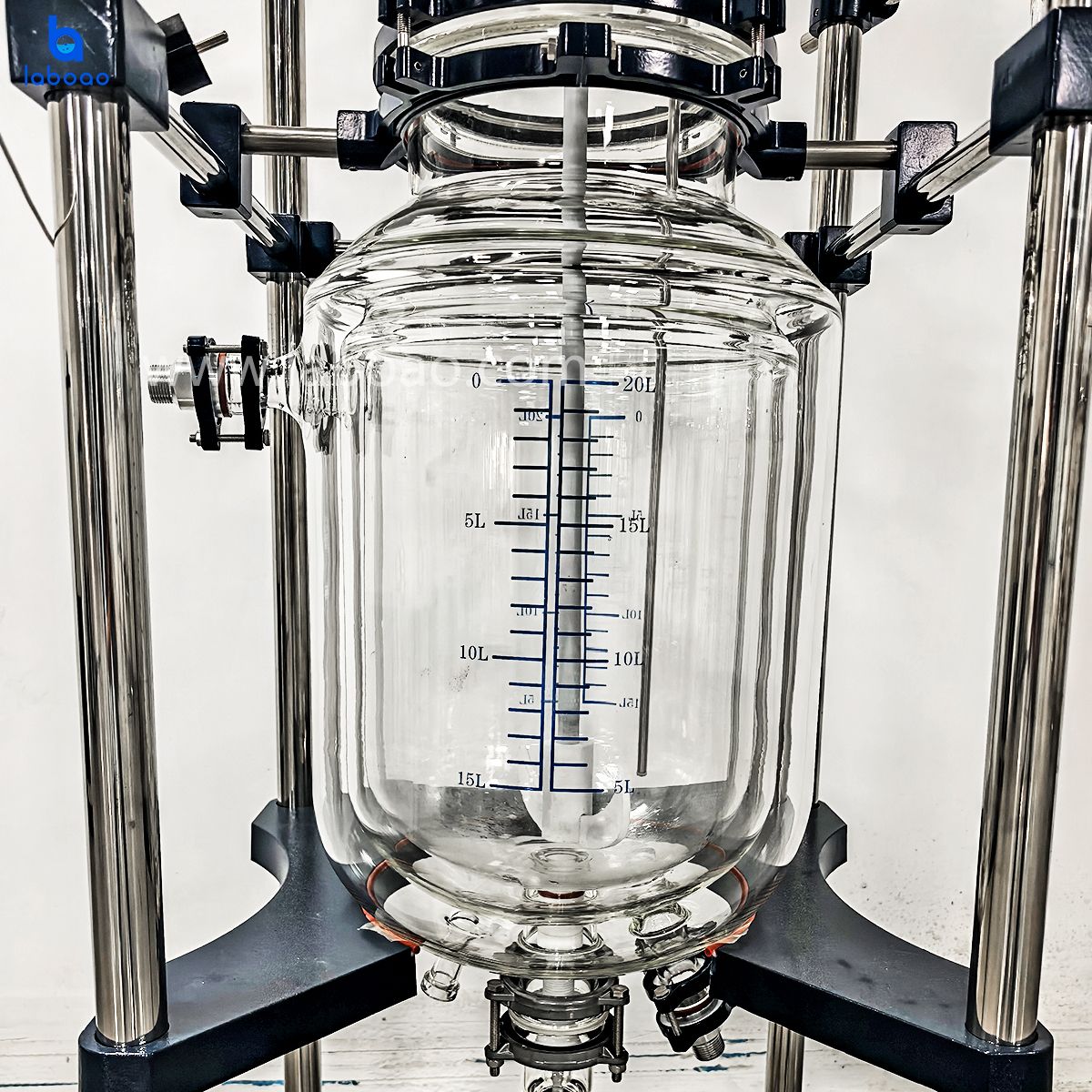 10-100L Three Layer Jacketed Glass Reactor