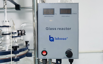 200L Jacketed Glass Reactor detail - Speed controller, can adjust speed and display temperture.