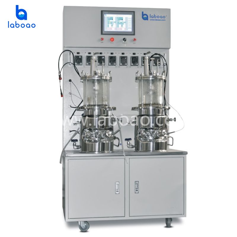 In-situ Sterilization Four Conjoined Glass Bioreactor