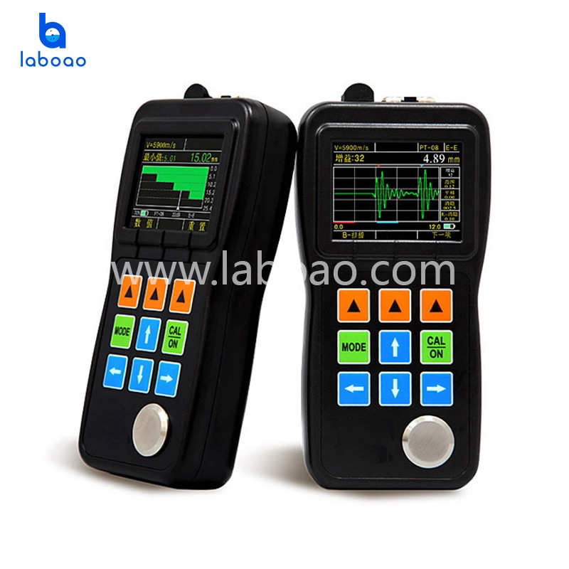 Ultrasonic thickness gauge with real time color A/B scanning